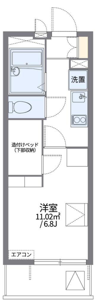 レオパレス吉川(1K/3階)の間取り写真