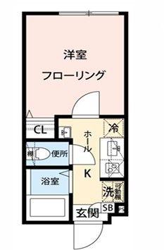 グランクオール東立石(1K/1階)の間取り写真