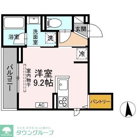 D-ROOM SUN PLATINA(ワンルーム/3階)の間取り写真