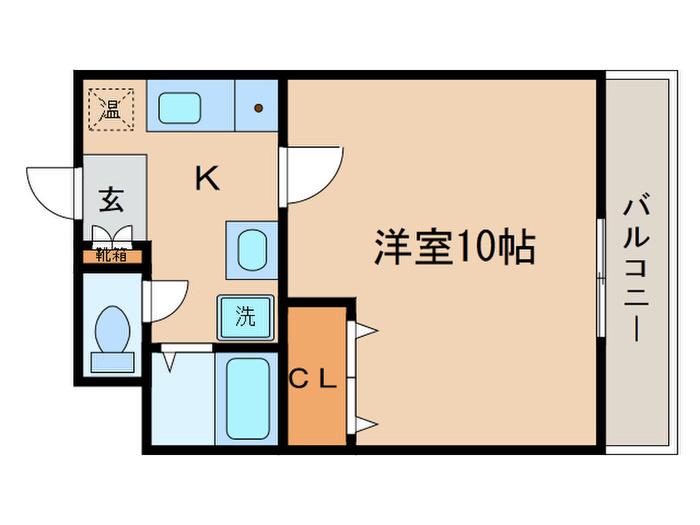 ワンルーム草津西矢倉(1K/1階)の間取り写真