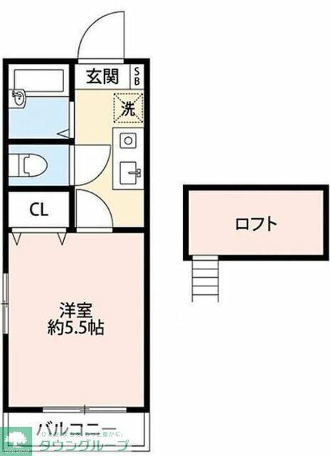 ファミール立川(1K/1階)の間取り写真