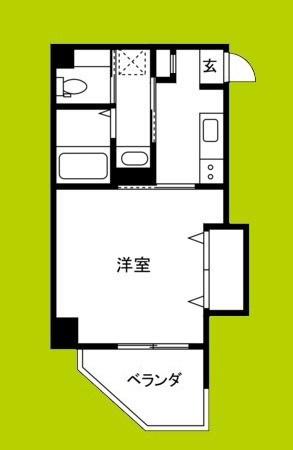 LA PARTE(1K/6階)の間取り写真