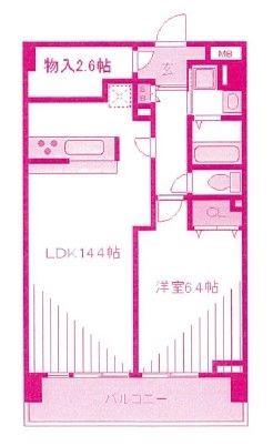 ラヴィッサン(1LDK/4階)の間取り写真