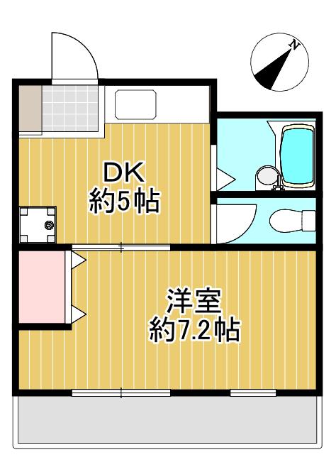 ルーエンハイム(1DK/3階)の間取り写真