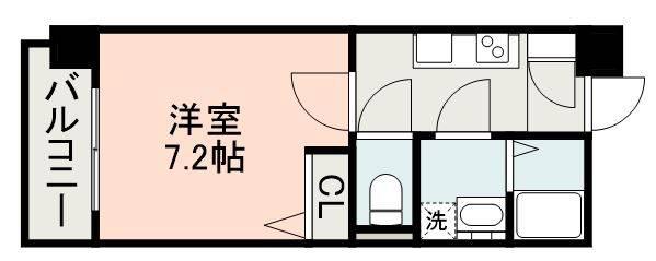 S-RESIDENCE加治屋町ACHIEVE(1K/5階)の間取り写真