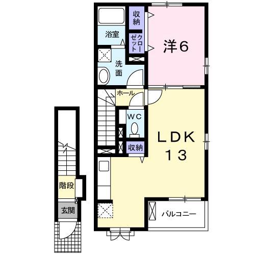 トキメック スカイ(1LDK/2階)の間取り写真