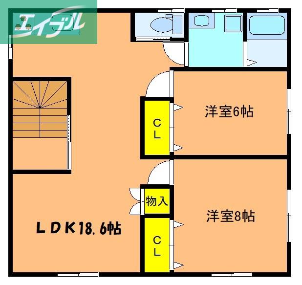 JR宇野線 備前西市駅 徒歩58分 2階建 築1年(2LDK/2階)の間取り写真