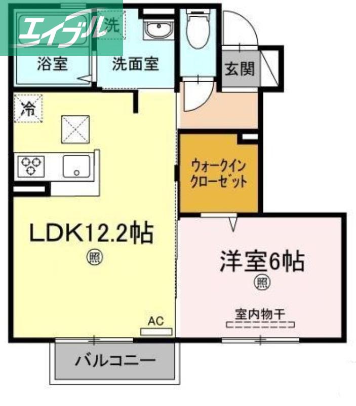 グランド・ジパング(1LDK/1階)の間取り写真