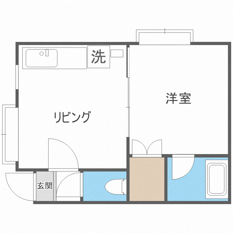 第30森宅建マンション(1DK/2階)の間取り写真