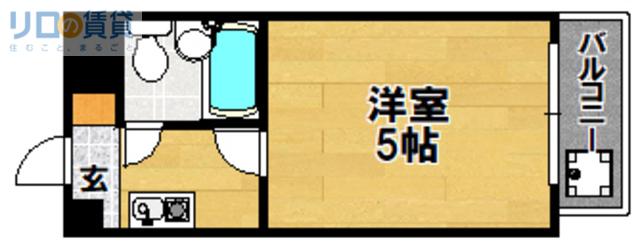 OSKY21(1K/3階)の間取り写真