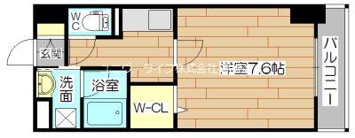 プラネット46(1K/1階)の間取り写真