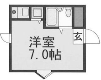 ルーブル(ワンルーム/5階)の間取り写真