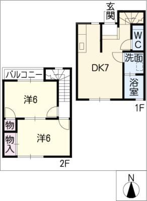 メゾンプレージュⅡ(2LDK/1階)の間取り写真