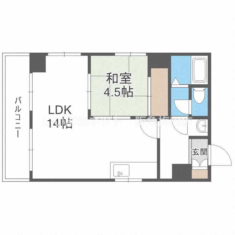 コアロード桃山台(1LDK/5階)の間取り写真
