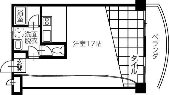 ソレイユ1番館(ワンルーム/3階)の間取り写真