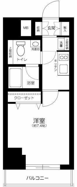 プレール・ドゥーク木場駅前(1K/5階)の間取り写真