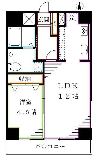 アールレジデンス東中野(1LDK/10階)の間取り写真