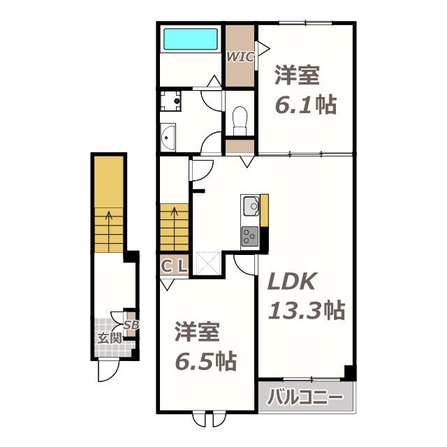MA MAISON(2LDK/2階)の間取り写真