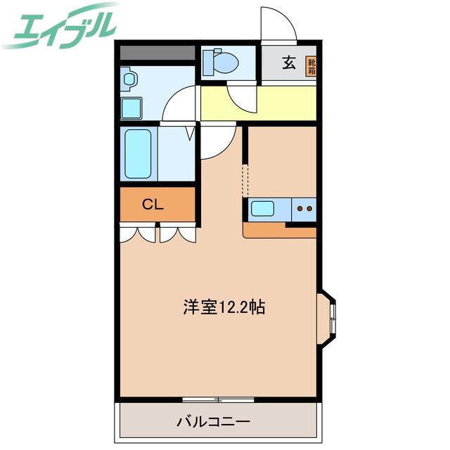 グロリアス・M(ワンルーム/1階)の間取り写真