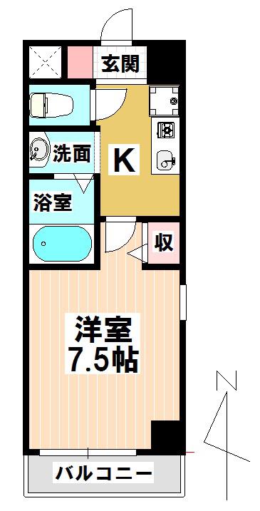 LIEBEN VILLA(1K/2階)の間取り写真