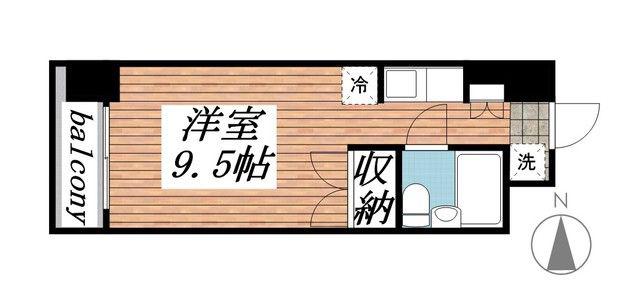 メゾンドプリューム(ワンルーム/5階)の間取り写真