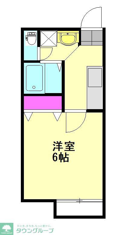 アークシティ東大宮(1K/1階)の間取り写真