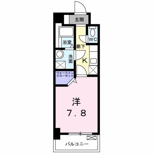 コスモス M(1K/3階)の間取り写真
