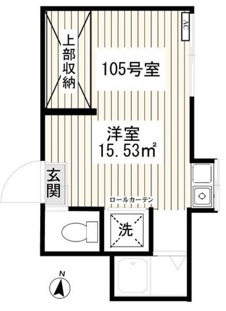 WELL-B阿佐ヶ谷(ワンルーム/1階)の間取り写真