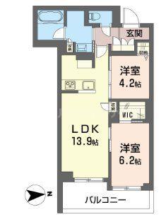 日暮里・舎人ライナー 谷在家駅 徒歩4分 3階建 新築(2LDK/3階)の間取り写真
