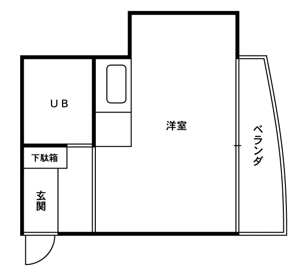 ベルメゾン(ワンルーム/2階)の間取り写真