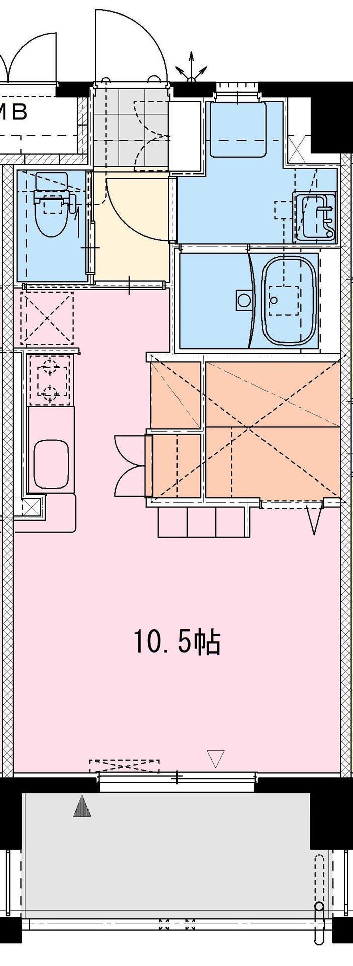 ヴィアンド花ヶ島(ワンルーム/3階)の間取り写真