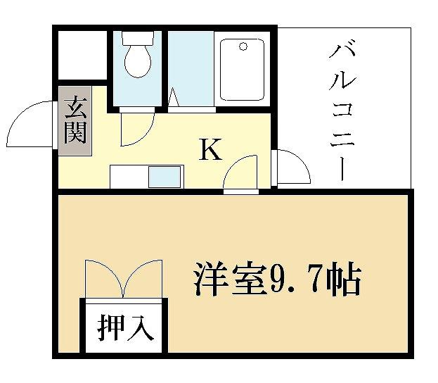 エスペランザ(1K/3階)の間取り写真