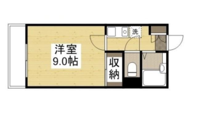 デュエル総社 A(1K/1階)の間取り写真