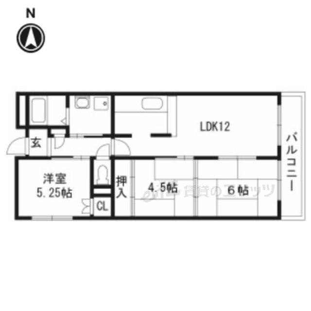 グランドールⅡ(3LDK/6階)の間取り写真