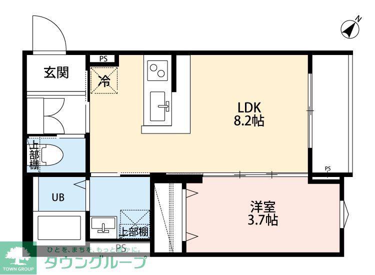 ROBOT HOME 西八王子II(1LDK/1階)の間取り写真