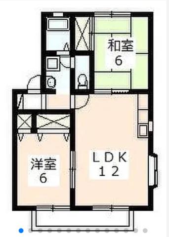 ヴィラ・サザンクロス G(2LDK/1階)の間取り写真