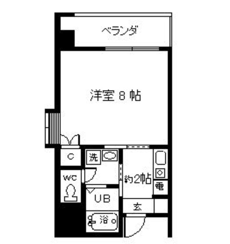 エミリエ大濠(1K/7階)の間取り写真