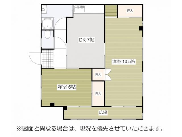 モンシャトレI(2LDK/1階)の間取り写真