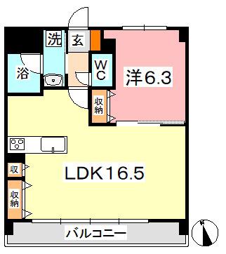 FORTUNA老松(1LDK/2階)の間取り写真