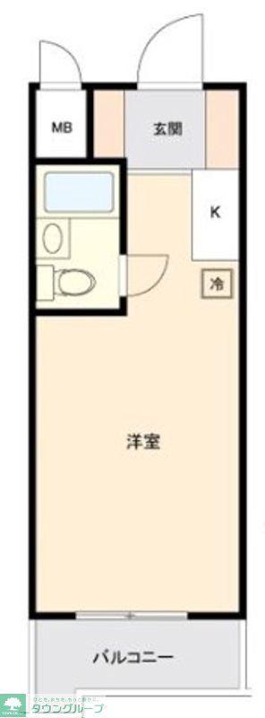 トップ川越第四(ワンルーム/4階)の間取り写真