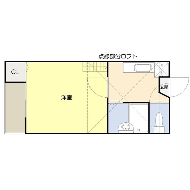 STAGE久地(1K/2階)の間取り写真