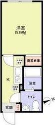 VISTA NAKANOーFUJIMICHO(1K/2階)の間取り写真