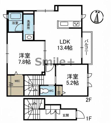 ダイアナ(2LDK/2階)の間取り写真