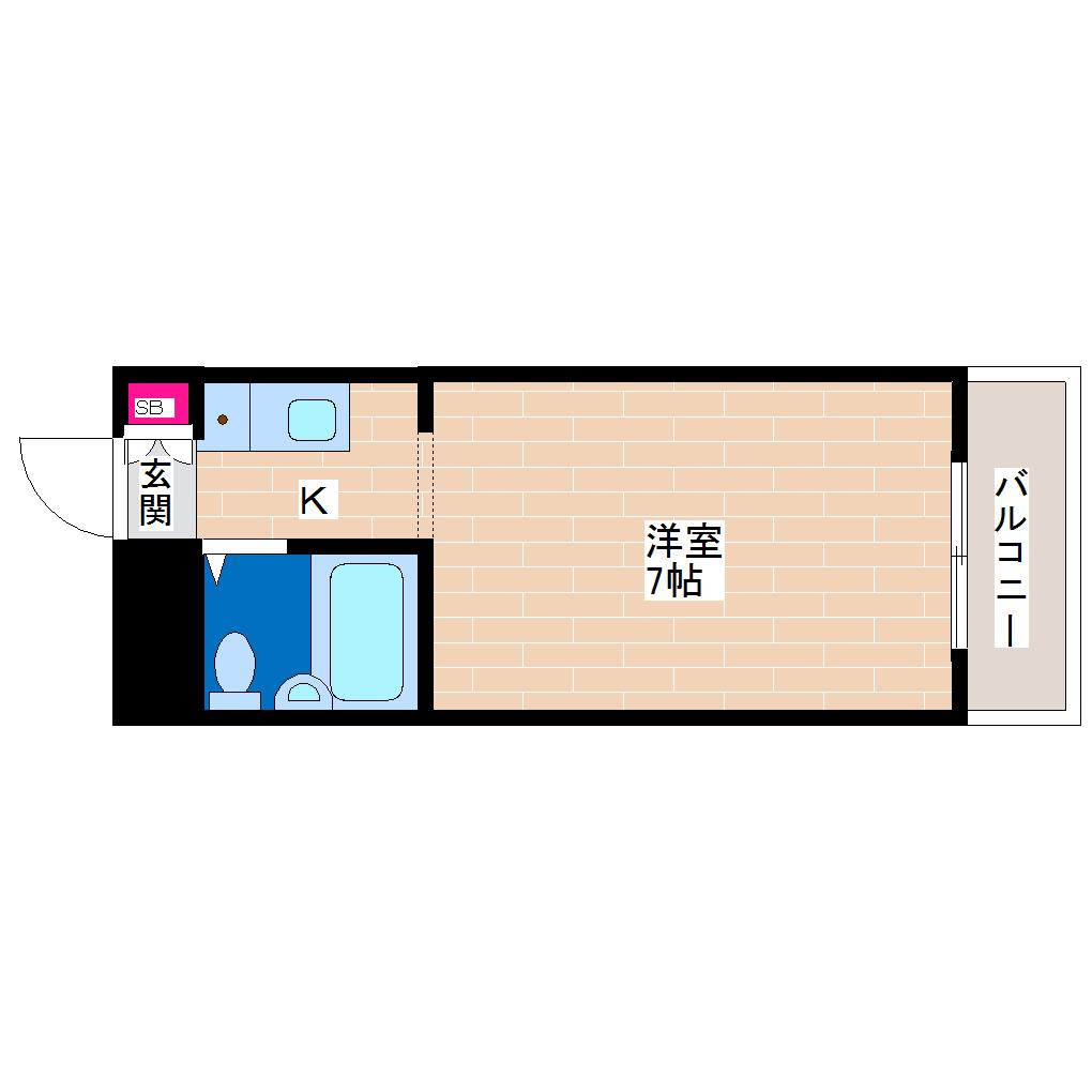 ヤングビレッジ平野(ワンルーム/5階)の間取り写真