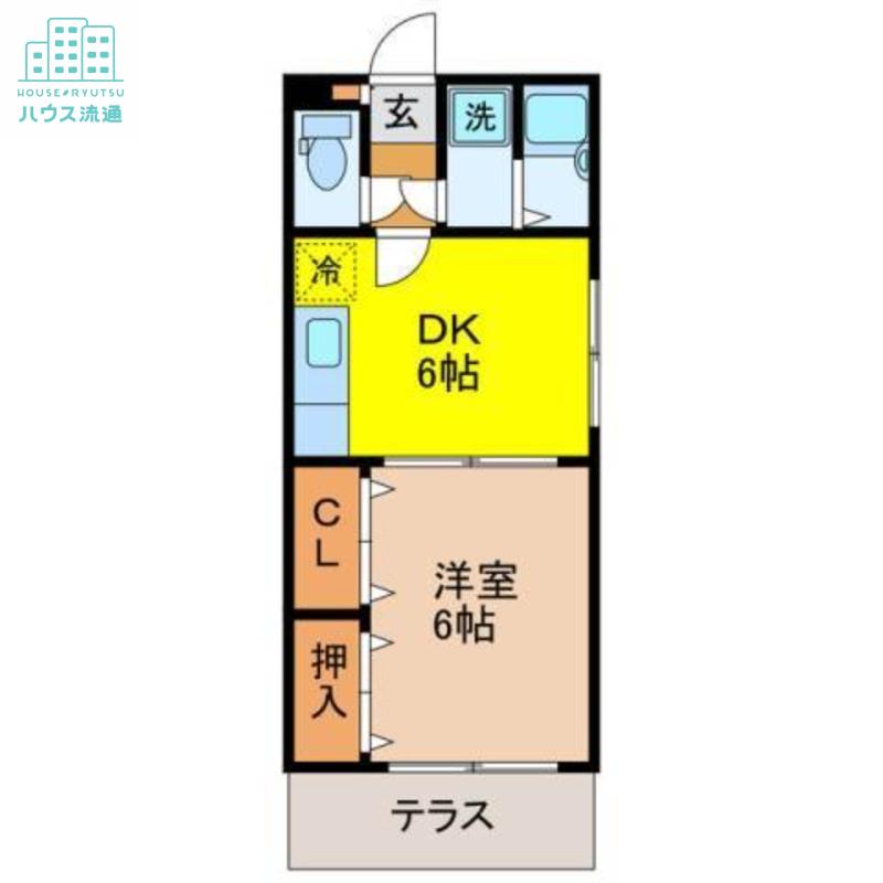 コリーヌ愛宕(1DK/1階)の間取り写真