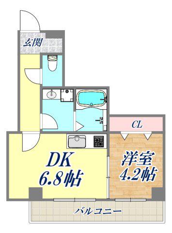 MAISON PREMIER 7(1DK/3階)の間取り写真