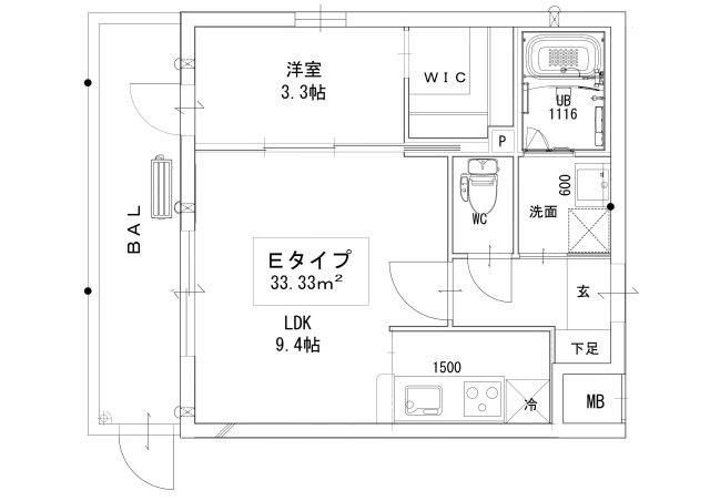 ソシオス春日駅前(1LDK/1階)の間取り写真