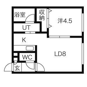 サンテモンターニュ(1LDK/2階)の間取り写真