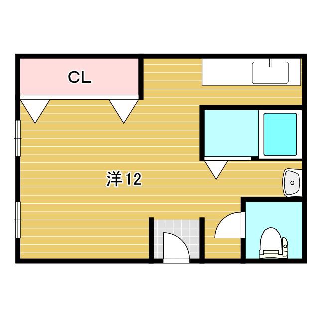 メゾンドシーザリオ(1K/1階)の間取り写真