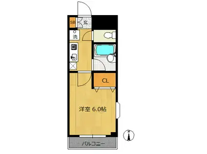 エンブレイスガーデン中野(1K/3階)の間取り写真